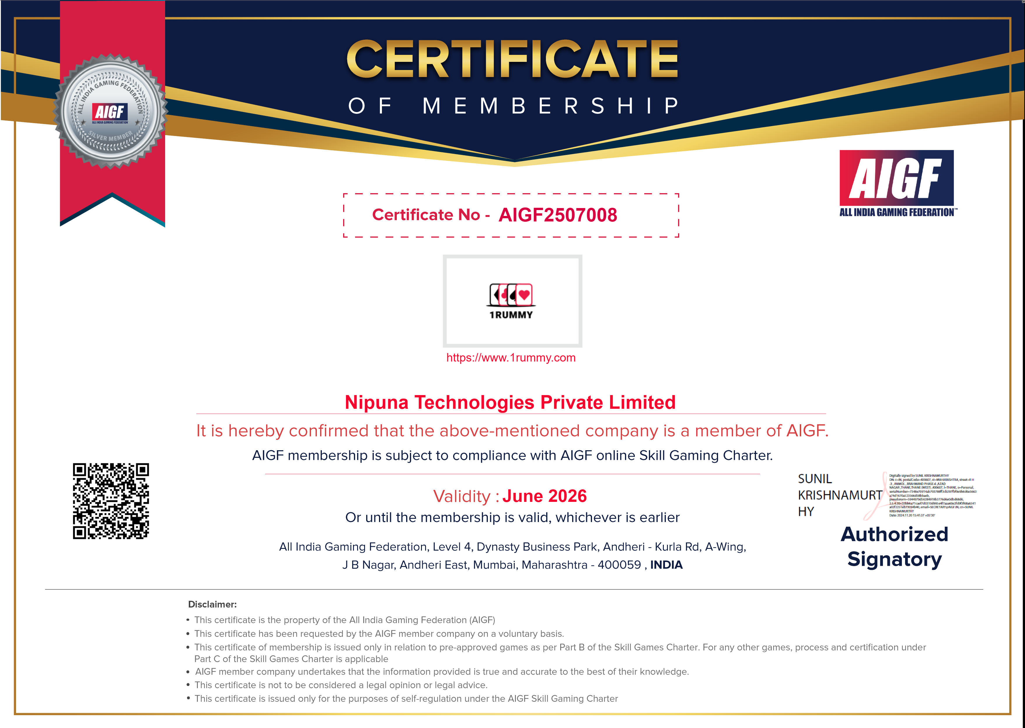 Certification Image